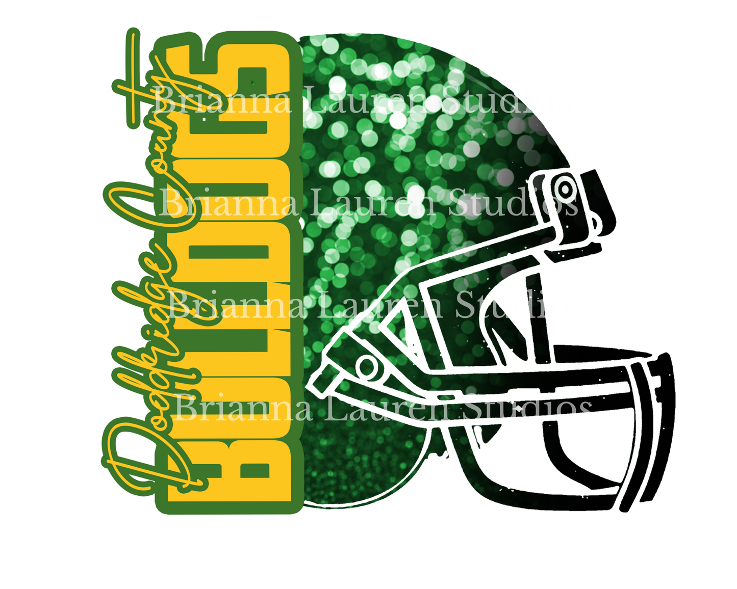 Doddridge County Football Helmet